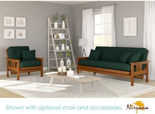 Nirvana Futons Stanford Futon Set - Queen Size, Frame, 8" Mattress, Twil...
