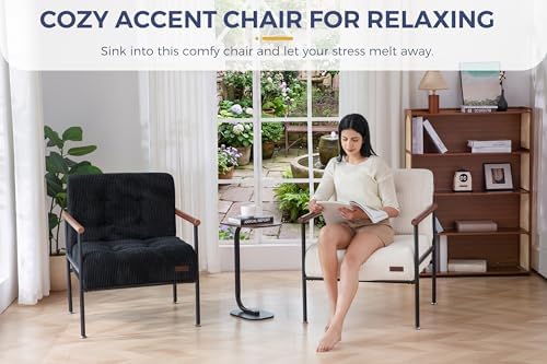 MAXYOYO Accent Chair, Modern Living Room Chair with Metal Frame