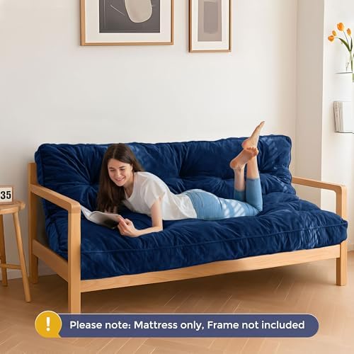 MAXYOYO 6" Futon Mattress Full Size, Tufted Futon Bed (Frame Not Included)