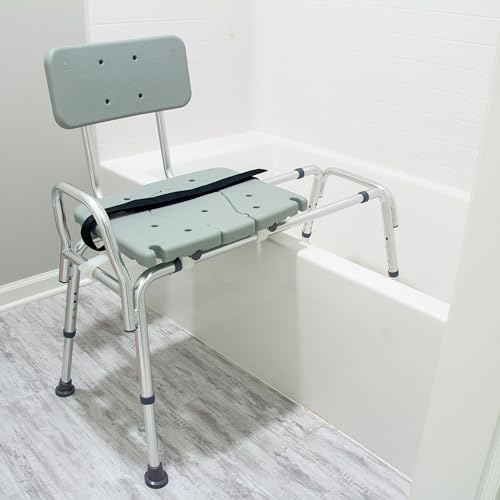 DMI Tub Transfer Bench and Shower Chair with Non Slip Aluminum Body, FSA Elig...