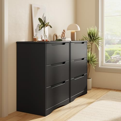 Gizoon 3 Drawers Chest, Bedroom Drawer Dresser with Large Storage Capacity