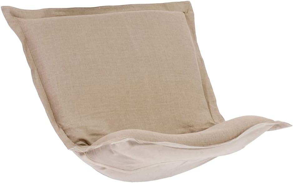 Howard Elliott Collection Linen Fabric Replacement Cover for Puff Chair, Slub...