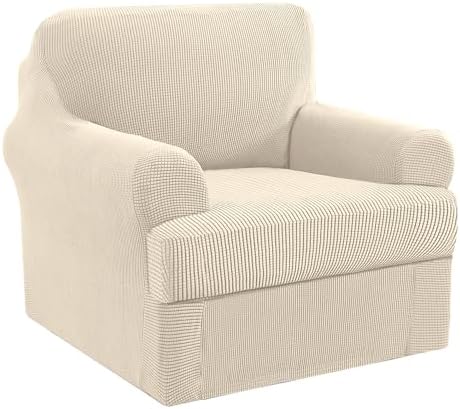H.VERSAILTEX Stretch Armchair Cover 2 Piece Chair Covers for Living Room Furn...
