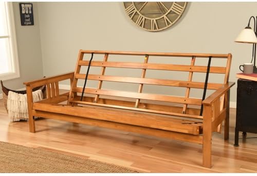 HomeStock Asian Allure Fusion Futon Wood Frame Classic Style with Mission Sty...