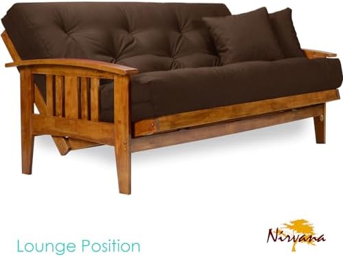 Nirvana Futons Westfield Futon Set - Full Size, Frame, 8" Mattress, Micr...