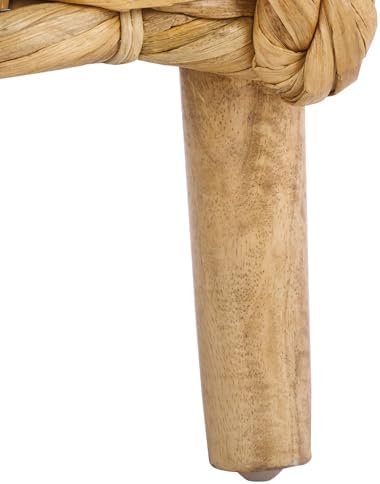 SAFAVIEH Purrl Hyacinth Wood Accent Chair, 25.59" White/Natural ACH6533A