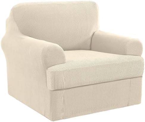 H.VERSAILTEX Stretch 2 Piece Armchair Cover Chair Covers for Living Room Furn...
