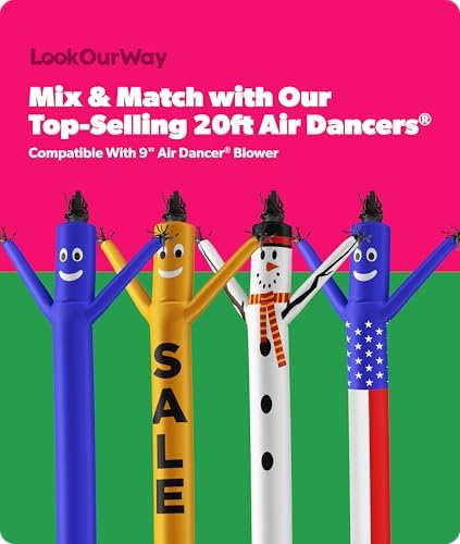 LookOurWay Halloween Air Dancers Inflatable Tube Man Set | 20ft Skeleton Wack...