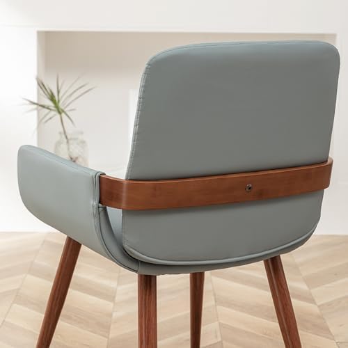 LUNLING Mid Century Modern Dining Room Chairs Set of 2 Accent Faux Leather Ch...