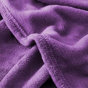 KMUSET Super Soft Throw Blanket Premium Silky Flannel Fleece Twin Size Purple - Image 4