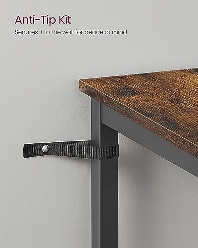VASAGLE Bar Table, Kitchen Dining, High Top Pub, Square, Steel Frame