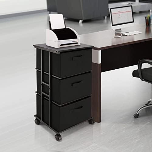 MAX Houser Dresser Storage with 3 Drawers, Fabric Dresser Tower, Vertical Sto...