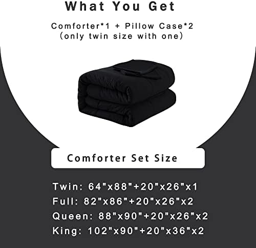DOWNCOOL Full Size Comforter Sets -All Season Bedding Comforters with 2 Pillo...