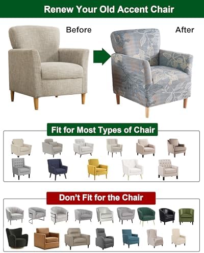 CRFATOP Accent Chair Cover, Stretch Armchair Slipcover for Living Room,17
