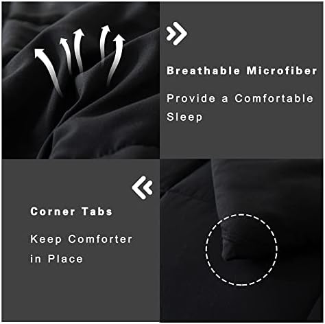 DOWNCOOL Full Size Comforter Sets -All Season Bedding Comforters with 2 Pillo...
