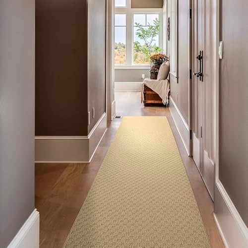Garland Rug Town Square Beige Tan 2' x 5' Non Slip Area Rug for Livin...