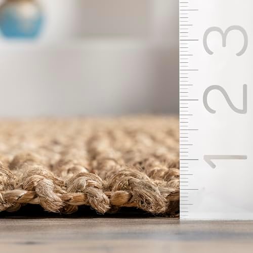 nuLOOM Raleigh Natural Solid Hand Tufted Area Rug, 5' x 8'
