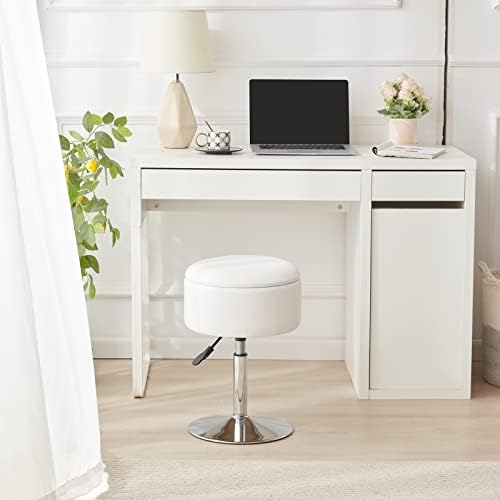Adjustable Vanity Stool with Storage Swivel Vanity Chair Makeup