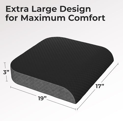 Kölbs Extra Large Seat Cushion, Stylish Plush Velvet Cover, X-Large Memory Fo...