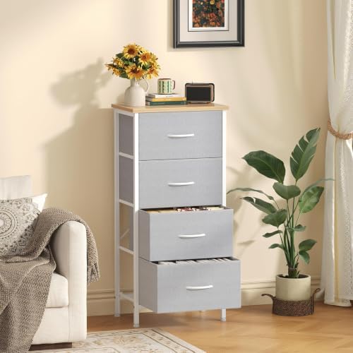 Sweetcrispy 4 Storage Drawer Dresser, Storage Cabinet, Clothes Organizer