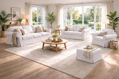 Cotton Ektorp Chair Cover Compatible with IKEA Armchair Sofa Slipcover