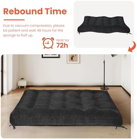 8" Futon Mattress Queen Size, Futons Sofa Bed Sleeper Couch Bed, Folding...