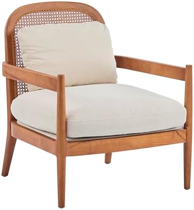 Christopher Knight Home Nadine Accent Chairs Set of 2, Wooden Club Chair, Rat...