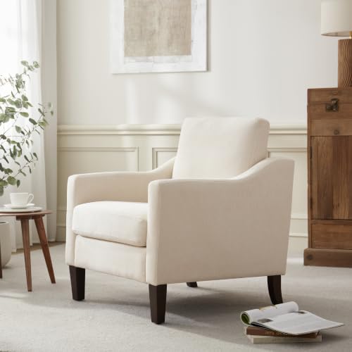 VKNOW Accent Chairs, Modern Upholstered Armchairs, Beige