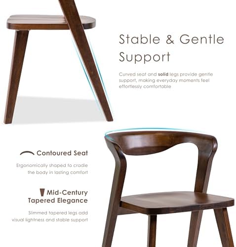 Furniture of America Nazaen III Mid-Century Modern Wood 21.5-inch Side Chairs...