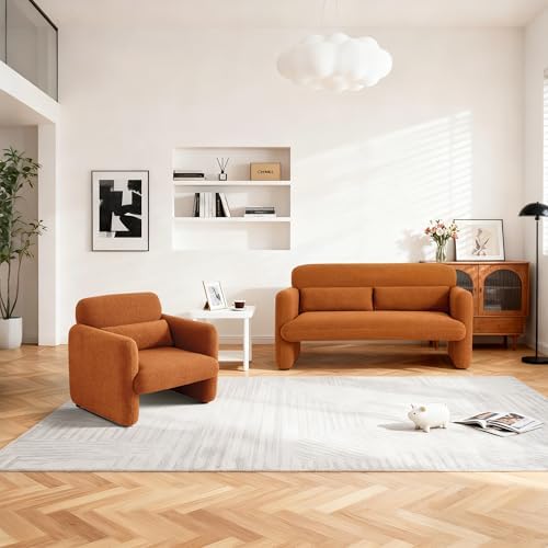 33.86" Accent Chairs, Modern Velvet Fabric Arm Chair Comfy Upholstered A...