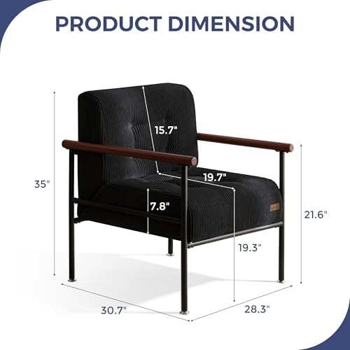 MAXYOYO Accent Chair, Modern Living Room Chair with Metal Frame
