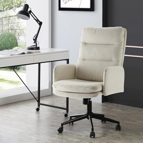 IWMH High Back Home Office Chair,Upholstered Desk Chair with Armrests