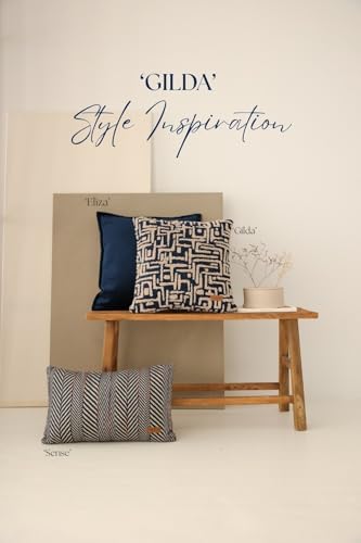 Woven Jacquard Throw Pillow Cover, Pack of 1 Geometric Pattern Textured Decor...