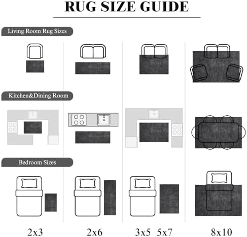 9x12 Washable Area Rug, Black Solid Area Rugs for Living Room & Bedroom