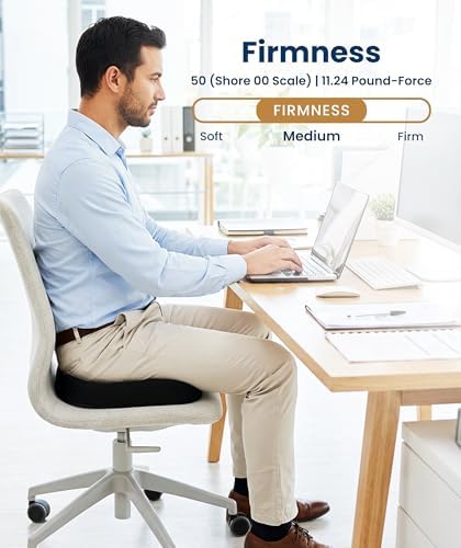 Everlasting Comfort Doctor Recommended Memory Foam Seat Cushion for Office Ch...