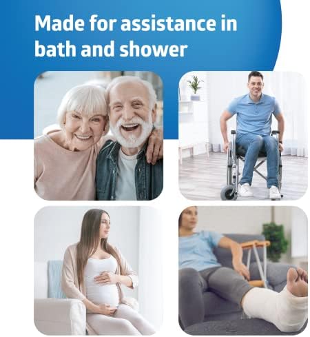 Medline Shower Chair Seat with Padded Armrests and Back | Heavy Duty Shower C...