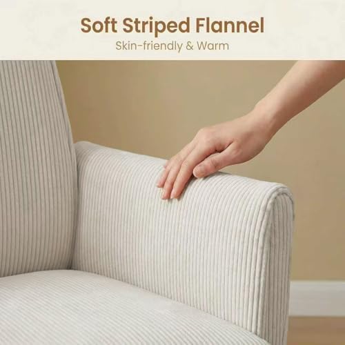 YITAI Stripes Velvet 360°Swivel Desk Chair, Modern Height Adjustable Home Off...
