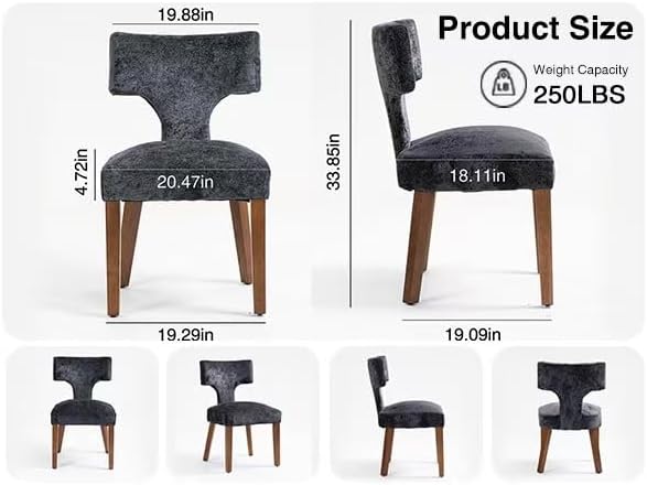 Soft Padded Dining Chairs Set of 4, Modern Farmhouse Upholstered Chairs with ...