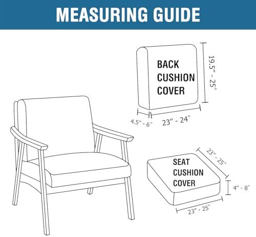 H.VERSAILTEX Fleece Chair Cover Stretch Cushion Covers for Couches and Sofas ...