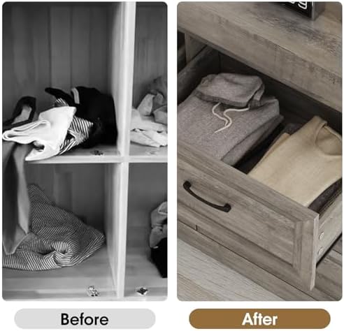 Fameill Dresser for Bedroom, 6 Drawer Wide Dresser Organizer with Charging St...