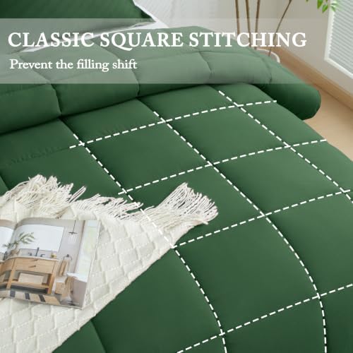 HIG 3pc Green Queen Size Bedding Comforter Set Duvet Insert Blanket