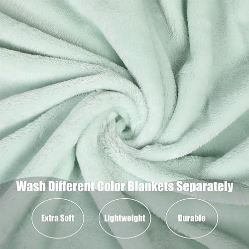 VitalCozy 3 Pack Fleece Throw Blanket, Vivid Color, 60" X 80"