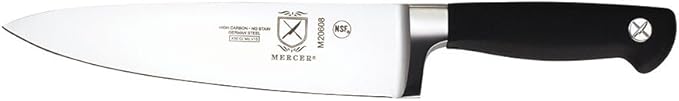 Mercer Culinary M20050 Genesis 6-Piece Wood / Glass Knife Block Set - Image 5