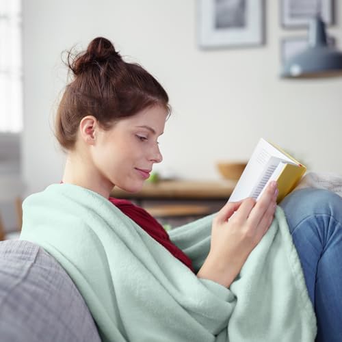 VitalCozy 3 Pack Fleece Throw Blanket, Vivid Color, 60" X 80"