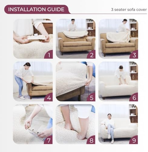 PAULATO BY GA.I.CO. Stretch Armchair Cover - Sofa Slipcover - Loveseat Slipco...