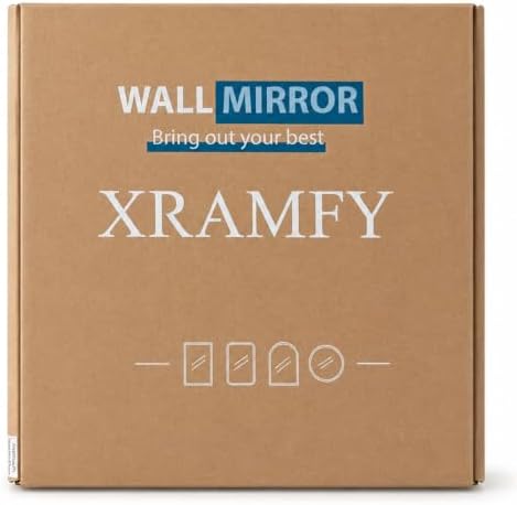 XRAMFY 30 Inch Round Mirror-Black Circle Mirrors for Bathroom, Entryway