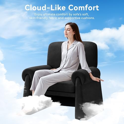 Oversized Accent Chair, Comfy Living Room Chairs, Single Sofa Chair with Thic...