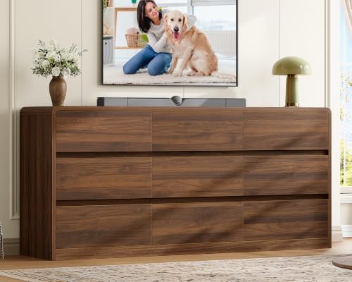 TEENFON 9 Drawer Dresser for Bedroom, 63" Wide Dressers & Chest of D...