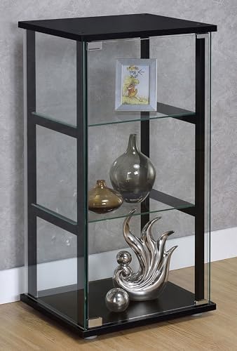 Coaster Home Furnishings Cyclamen 34-inch 3-Tier Clear Tempered Glass Curio C...