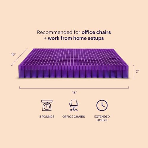 Purple Double Seat Cushion, Two-Sided Soft and Firm 2 Inch Gel Seat Cushion